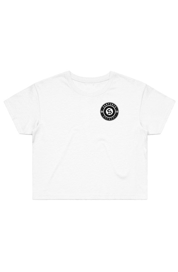 Santurce Logo White Crop Top
